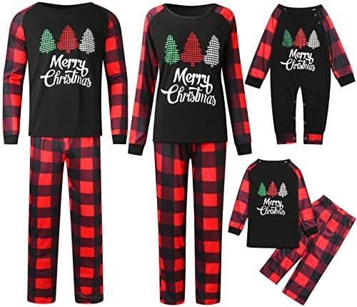 Нохом/ Същите Семейни Коледни Пижама в Червената Клетка от Бъфало, Коледна Празнична Пижами, Пижамный Комплект с дълъг