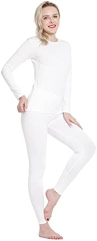 JTANIB топлинна бельо за жени с Руното облицовка Основен Комплект Long John Ultra Soft S-XXL