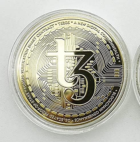 Виртуална валута Ada Cryptocurrency | Позлатен Художествена Монета Challenge | Подарък са подбрани Монета Bitcoin Лъки златна монета с Пластмасова кутия