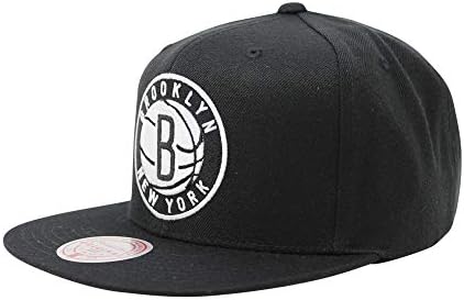 Мъжка бейзболна шапка на Mitchell & Ness Brooklyn Nets възстановяване на предишното положение Hat - Черно / Бял /Сив