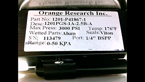 Orange Research Inc. 1201-P41867-1 Измервателен уред, Максимално налягане: 3000 паунда на квадратен инч 1201-P41867-1