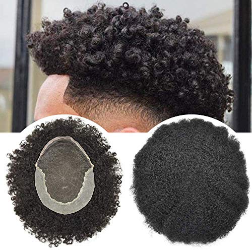Афро-Перука за черни мъже, естествен мъжки космения блок, Човешка коса, мъжка перука, афроамериканские мъжки изкуствена