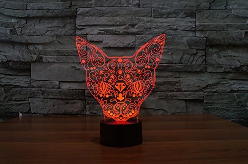 3D лека нощ с Тотемным Котка, USB Сензорен Прекъсвач, Декор, Настолни Лампи за Оптични Илюзии, 7 Променящия Цвят Led