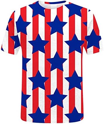 Дамски тениски на 4 юли, Върхове с флага на сащ, Тениски в Звездната Ивица с къс ръкав И кръгло деколте, Блузи Ден на
