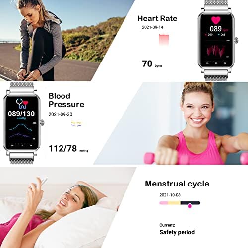 Дамски смарт часовници MBHB Exqusite, Монитор здраве с Пульсометром, Монитор сън, следи Кръвното налягане, фитнес тракер