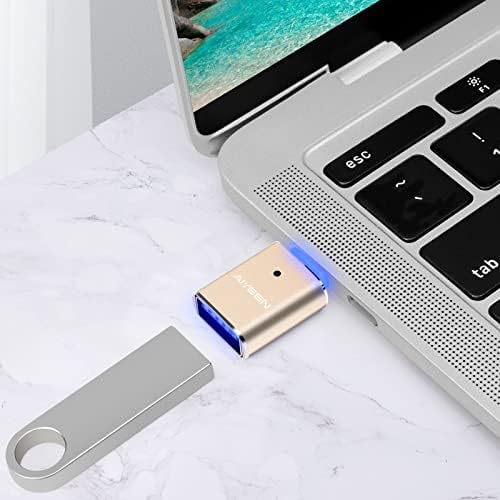 Адаптер AIYEEN C USB към USB (2 опаковки), OTG-конвертор USB C за мъже и USB 3.0 за жени, който е Съвместим с MacBook