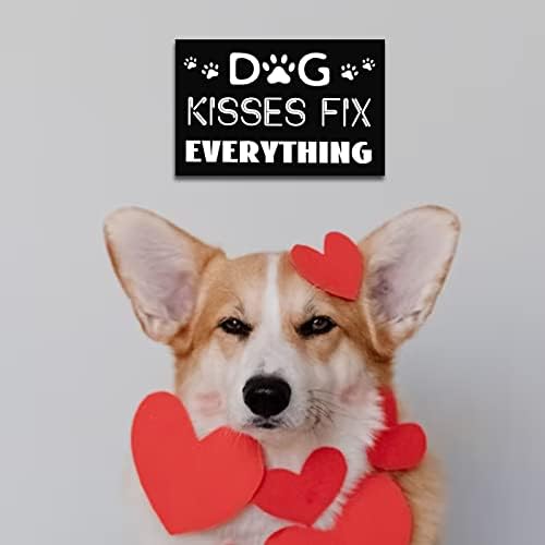Целувки на Кучето CRASPIRE Всички Коригират Знак Смешни Знаци за Кучета и Плакети, за да проверите за Кученца Подарък