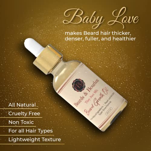Baby Hair Beards & Бърбън, Масло за оформяне на брада и растежа на косата, масло от лавандула, ментово масло и масло