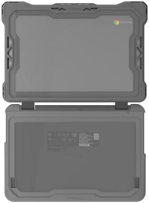Прибиращ калъф MAXCases Extreme Shell-F за Dell 3100/3110 Chromebook 2: 1 с мек покрив (сив / прозрачен)