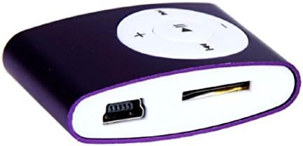 Мини MP3 плейър Sannysis USB Поддържа 32 GB Micro SD TF с Слушалки (лилаво)