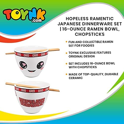 Набор от японската керамични съдове за готвене Bowl Bop Hopeless Ramentic | Включва купа за юфка Ramen с тегло 16 грама