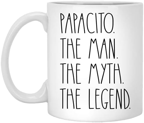 Кафеена чаша Papacito The Man The Мит The Legend Подаръци на чаша Papacito За Коледа - Подарък за рождения Ден - честит