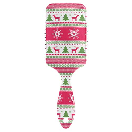 Четка за коса на въздушна възглавница Vipsk, Пластмасов за Боядисана Коледна Елха в ретро стил с Елен, Подходящ за добър
