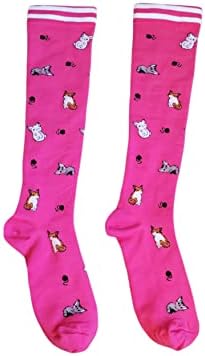 Компресия чорапи за мъже и жени, 20-30 мм hg.ст., Размер S-M и L-XL (S-M Red Cats)