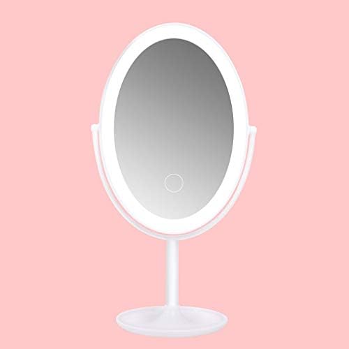 Преносимо Зарядно устройство NERDOH с Двустранно Въртящ се Огледало за грим и Бръснене (Цвят: бял)