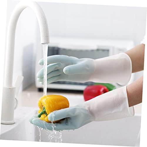 HEMOTON 1 Комплект 3 Чифта Латексови Ръкавици, Ръкавици За миене на съдове Ръкавици За домакинска Работа Кухненски Ръкавици