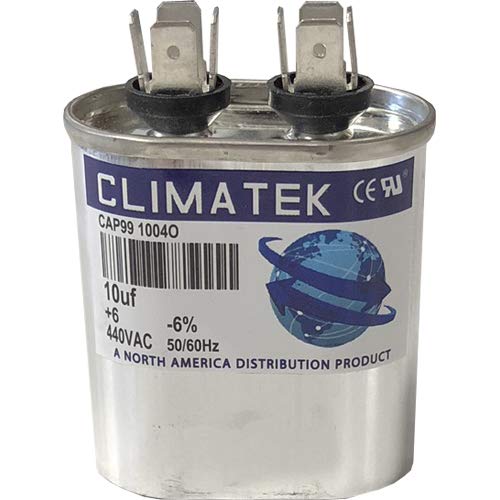 Овална кондензатор ClimaTek - подходящ за Goodman CAP100000370VA | 10 icf MFD 370/440 Волта променлив ток