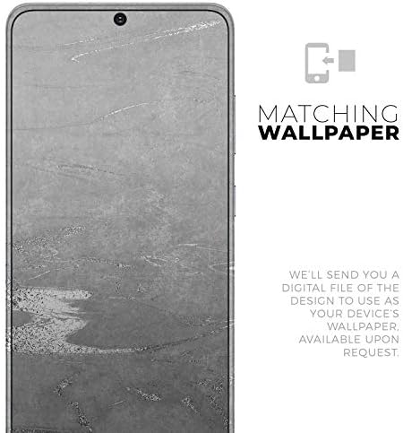 Дизайн Skinz Тъмно Сребрист Мраморен Завъртете калъф V7 със защитно винил стикер, увити с кожа, Съвместим с Samsung Galaxy S20 (покритие на екрана и задната стъклена обвивка)