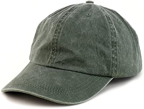 Неструктурированная бейзболна шапка Armycrew XXL Оверсайз Голям Размер От Промит Памук, Боядисана в Пигмента