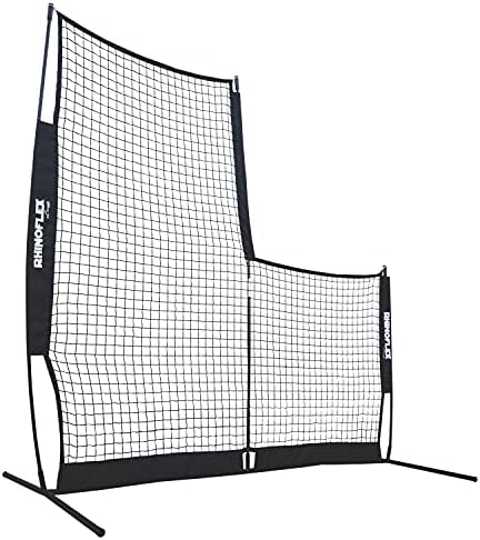 Защитна мрежа за бейзбол Champion Sports Rhino Flex с реверсивным екран L с чанта за носене, черна