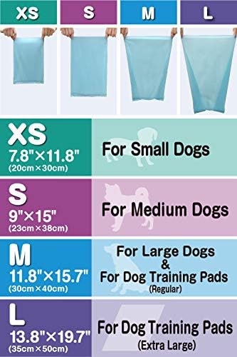 Торбички за кучешки какашек с невероятна миризма BOS - трайни и без мирис [Размер: XS цвят: светло син] (количество 200
