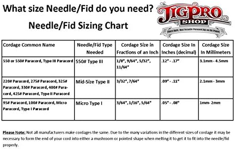 Jig Pro Shop 3 1/2 Тип II (среден размер / Метод Мани) Игла за шиене паракордом (Master-комплект от неръждаема стомана)
