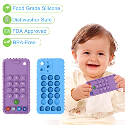 2 опаковане на Играчки за никнене на млечни зъби за бебета 0-6 месеца, 6-12 месеца, Бебешки играчки За никнене на млечни