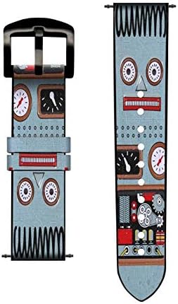 CA0551 Ретро Робот Играчка Кожена Каишка за Смарт Часовник Каишка Часовник Smartwatch Размер на Смарт часа (18 мм)