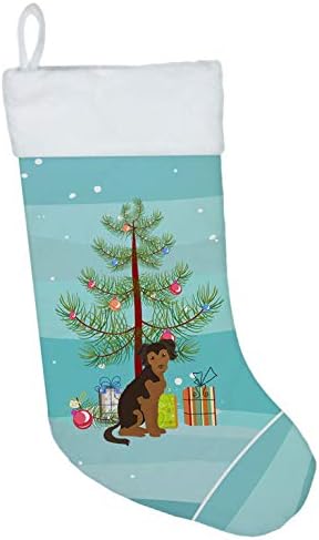 Съкровищата на Каролина CK3506CS Персийски Чихуахуа Коледно Дърво, Коледни Чорапи, Чорапи За Висящи пред Камината, Коледен