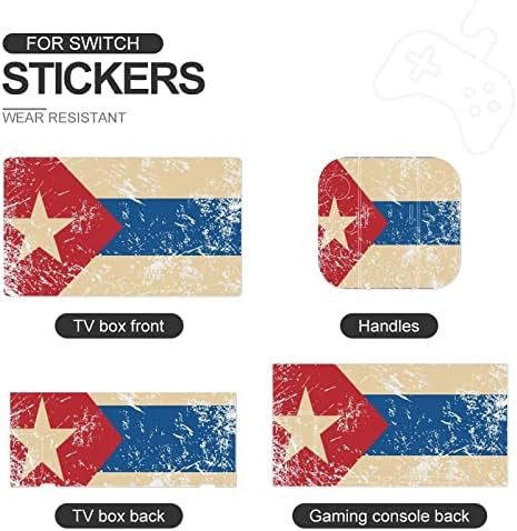 Куба Ретро Флаг Симпатичен Модел Стикер За Кожата Пълно Обвиване на Кожата Защитни Скинове Стикер за Ключа