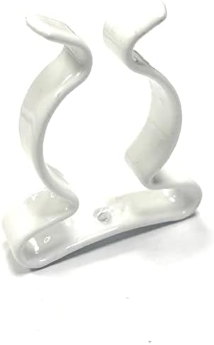 24 x Хавлиени Скоба за инструменти Бели Дръжки от Пружинна стомана с Пластмасово покритие и Диаметър 16 мм