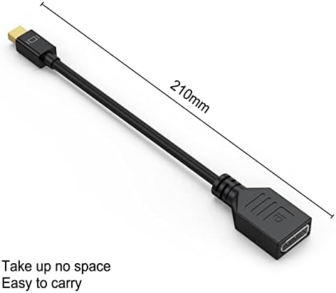 UVOOI Mini DisplayPort-DisplayPort Адаптер 2 в опаковка, Конвертор Mini DP-DP Адаптер за свързване на мъжете и жените,