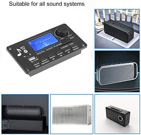 XDCHLK 12 5,0 Приемник Автомобилен MP3 плейър, Декодер Платка Цветен Екран, FM-радио, Поддръжка на записи на разговори