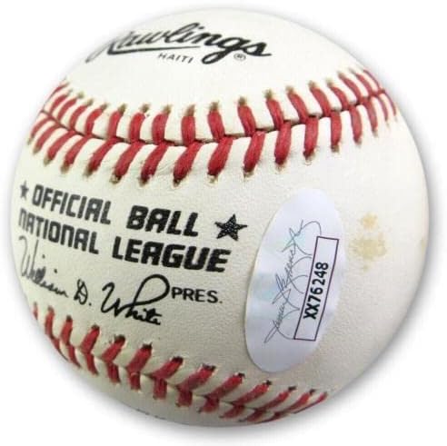Уили Мейс Подписа Бейзболни Топки NL Baseball San Francisco Giants с Автограф от JSA XX76248 - Бейзболни Топки С Автографи