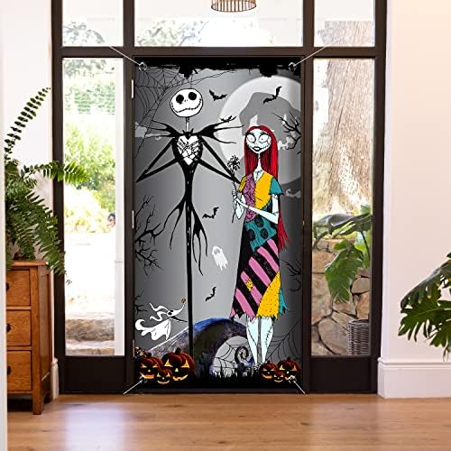 Банер с Надпис на предната веранда в Анимационен стил, 35,4*70,8 Инча, Празнична Вратата на кутията, Вечерни Украса за