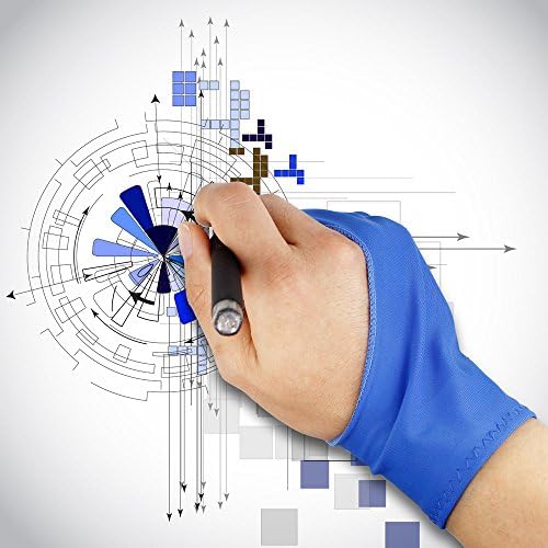 Ръкавици художник SENHAI Digital за перьевого на дисплея на таблет, 3 опаковки, свободен размер, ръкавици на 2 пръста