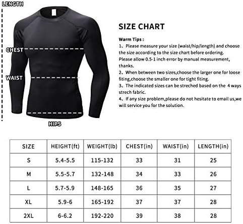 Мъжки Компресия Ризи с дълъг Ръкав, Основен Слой, бързо съхнещи Спортни Тениски, Спортни Блузи За Бягане