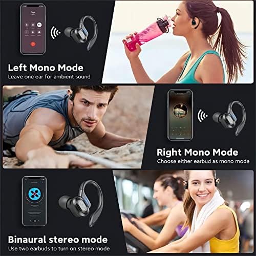JIMYAO VV2 Безжични Bluetooth Слушалки Слот Водоустойчива с Отолог на една кука и Микрофон Слушалки с Ниско закъснение