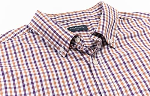 Ризи Голям и висок размер с двойна помпа за Мъже, Ризи с копчета и дълъг ръкав от размер XL (T) до 6XL (T) от Памук