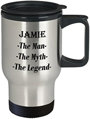 Джейми - Човек, Мит, Легенда, Невероятна Кафеена Чаша за Подарък - Пътна Чаша на 14 грама