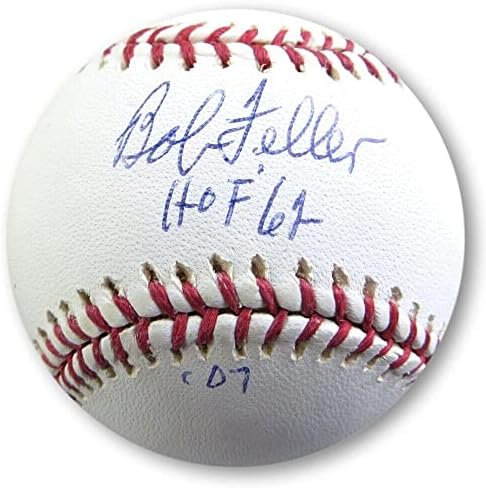 Боб Фелер Подписа Бейзболни топки с автографи на индианците HOF 62 С Надпис JSA AI97761 - Бейзболни топки с автографи