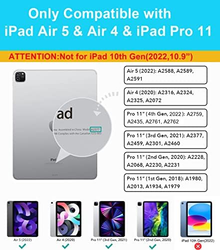 Детски калъф SUPLIK за iPad Air 5/4-то поколение (10,9 инча, 2022/2020), калъф за iPad Air 10,9 с фолио, устойчив на