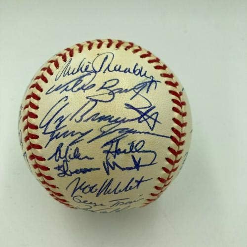 Екипът на Ница Minnesota Twins 1993 Подписа договор с AL Baseball С Кърби Пакеттом СОА - Бейзболни топки с автографи