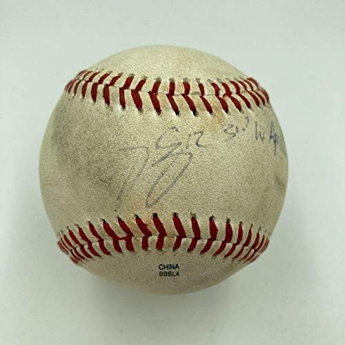 Кори Сийгър Подписа Използвана играта на Действителните 3-та Хоумран Бейзбол 4-27-13 PSA ДНК COA - MLB Използвани бейзболни