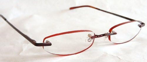 + 1,00 Очила за четене Insight Quality Red Edgeglow без рамки, с тежки футляром (181) + БЕЗПЛАТНА Кърпа за почистване
