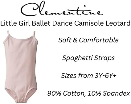 Облекло Clementine За момиченце, с Тънки спагети презрамки Хлопчатобумажный Камизола Танцово Трика Camio Костюм на Балерина