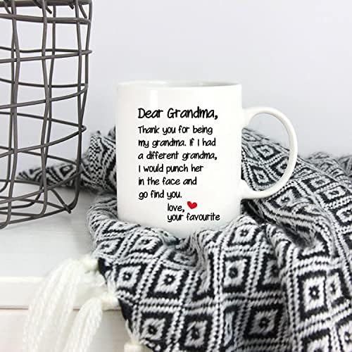 5Aup Забавно бабушкина Кафеена чаша на Ден на майката, Коледни подаръци от Внука Внучка, Скъпа бабо, Благодаря ти, че