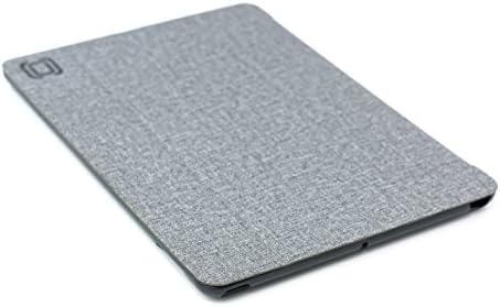 Калъф Dockem Luxe за iPad Pro 10.5 - Елегантен калъф от изкуствена кожа и устойчив поликарбонат Shell Smart Case в холщовом стил (сив / черен)