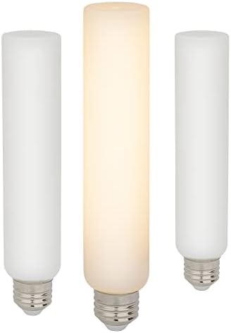 Руми & ARTMAN Led лампа T12 T38 6 W 7,3 см E26 База Матиран Опал Порцеланов Топло Бяло 2700 ДО CRI95 400LM (3 броя)