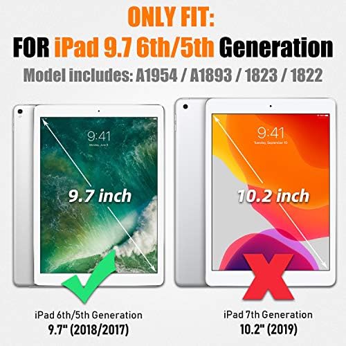 Калъф SEYMAC за iPad 6-ти/ 5-то поколение / 2 Air /Pro 9,7 , интелигентен магнитен калъф с функция автоматично изключване
